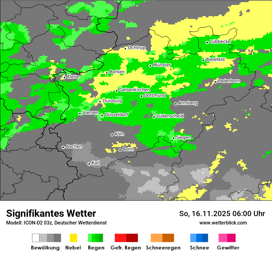 Modellkarten Signifikantes Wetter