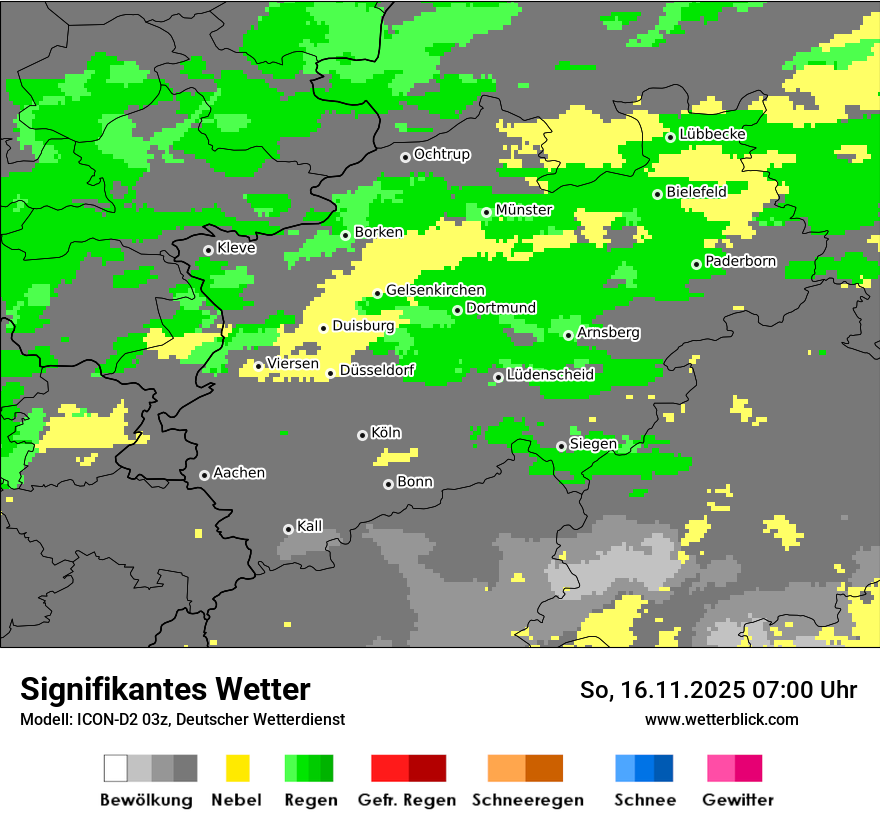Modellkarten Signifikantes Wetter