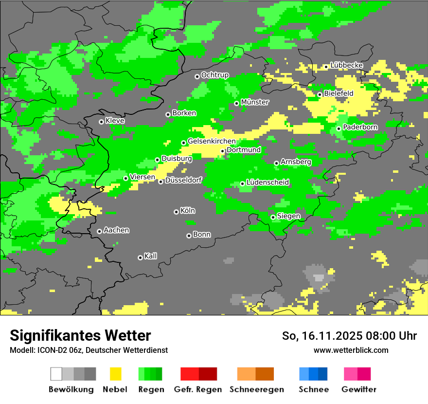 Modellkarten Signifikantes Wetter