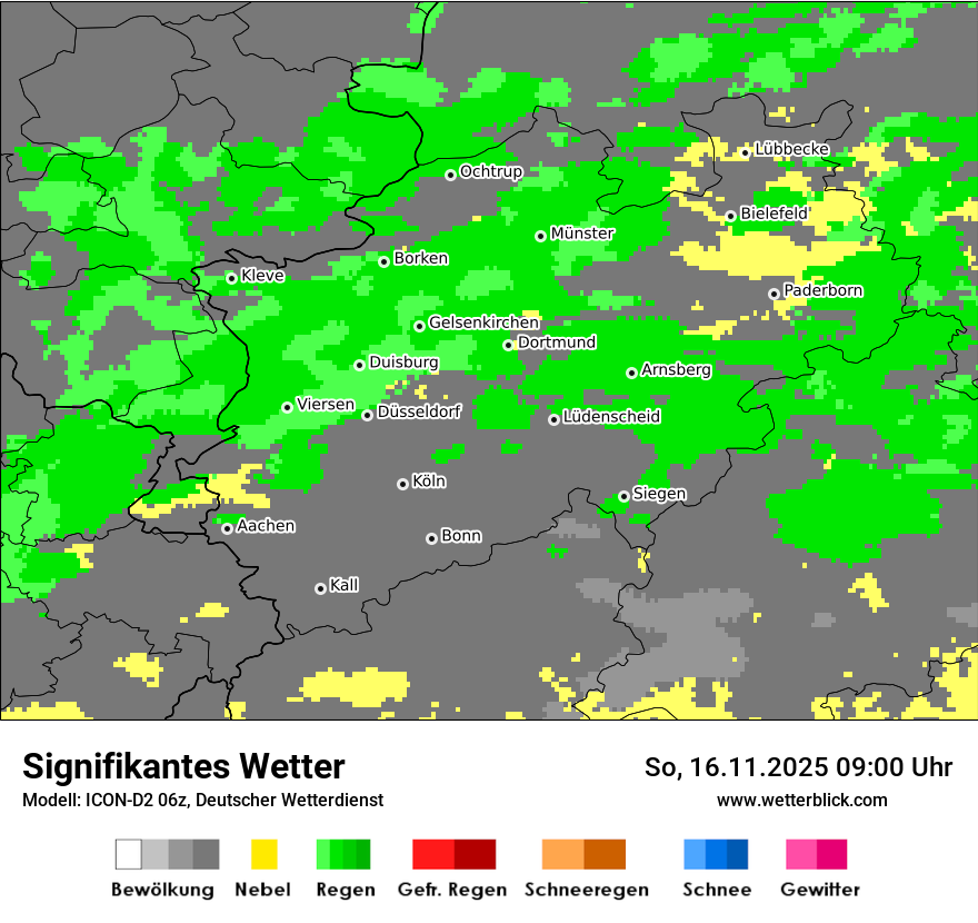 Modellkarten Signifikantes Wetter