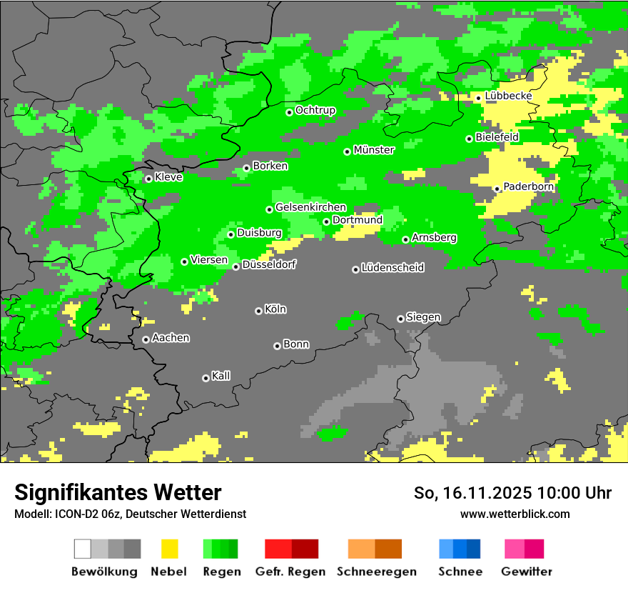 Modellkarten Signifikantes Wetter