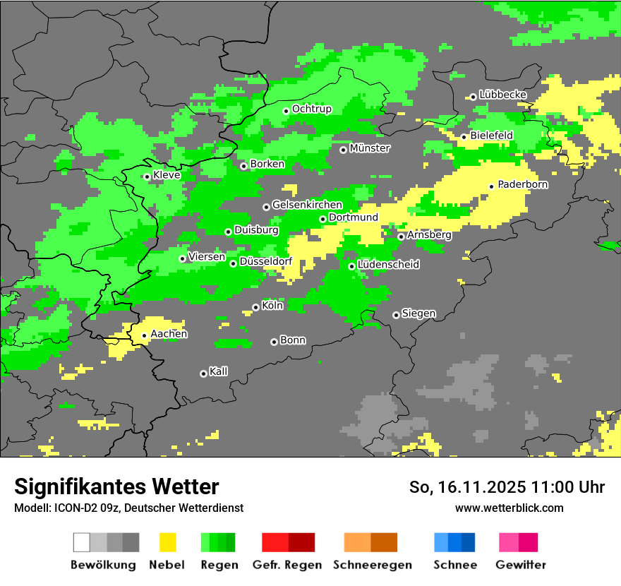 Modellkarten Signifikantes Wetter