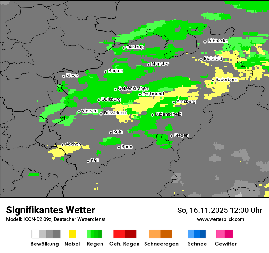 Modellkarten Signifikantes Wetter