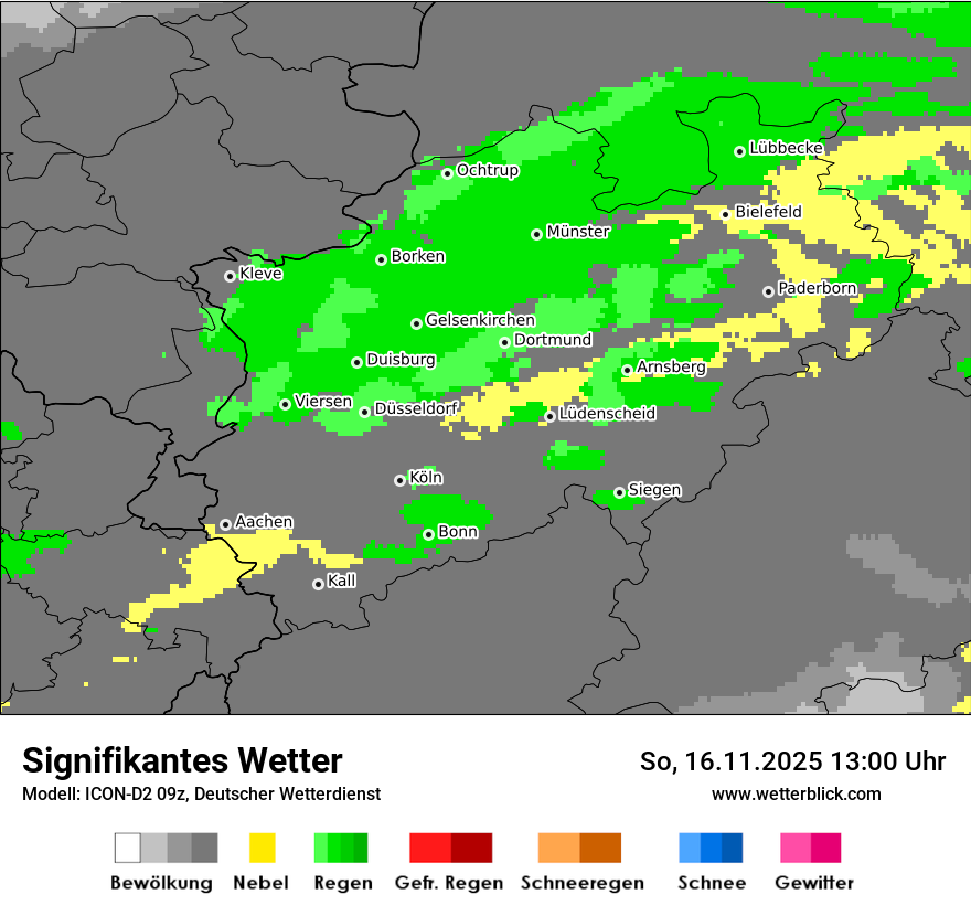 Modellkarten Signifikantes Wetter