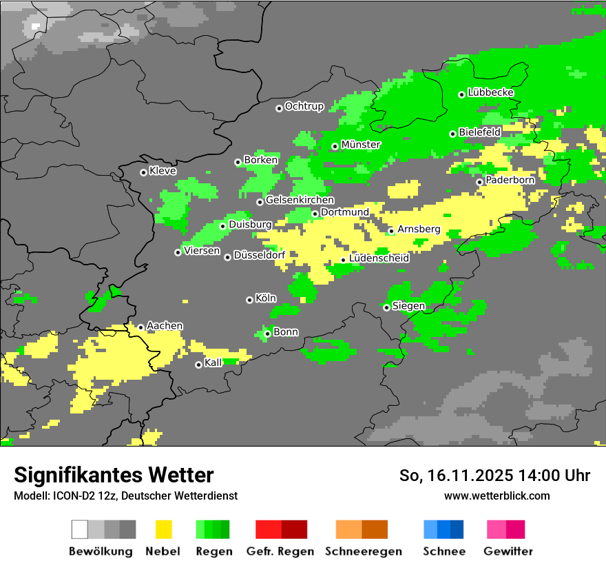 Modellkarten Signifikantes Wetter