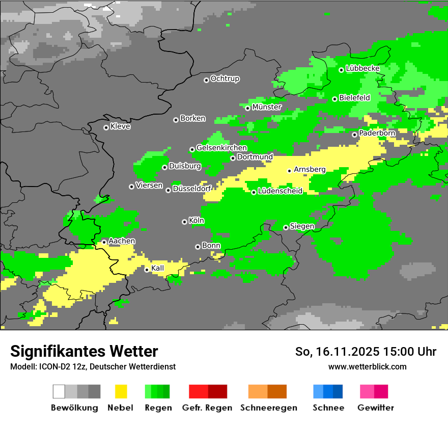 Modellkarten Signifikantes Wetter