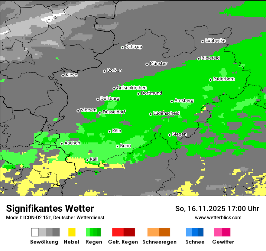 Modellkarten Signifikantes Wetter