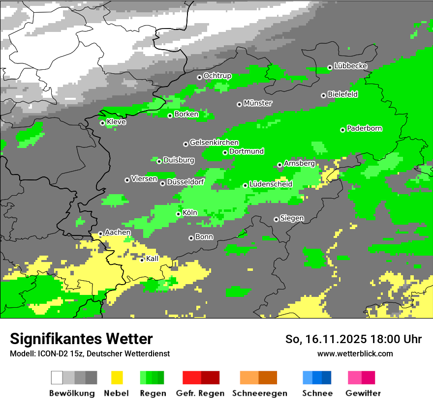 Modellkarten Signifikantes Wetter