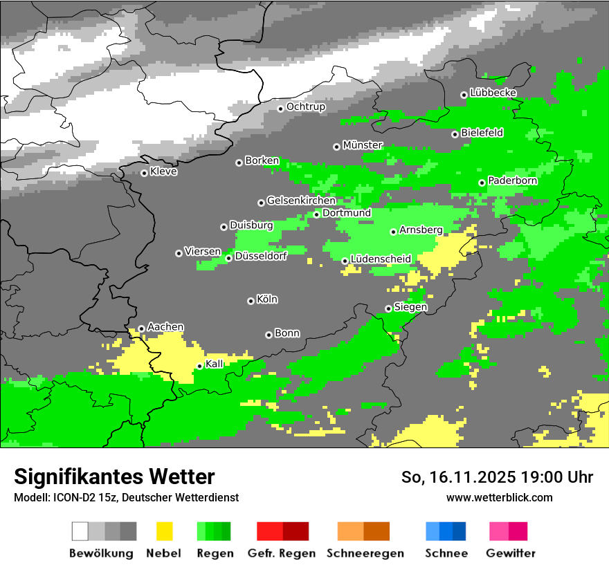 Modellkarten Signifikantes Wetter
