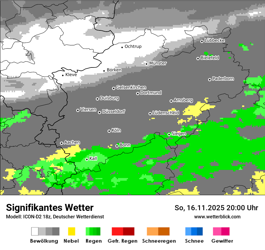 Modellkarten Signifikantes Wetter