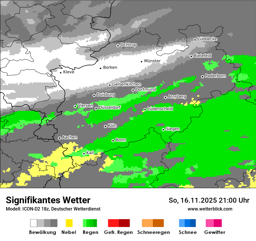 Modellkarten Signifikantes Wetter