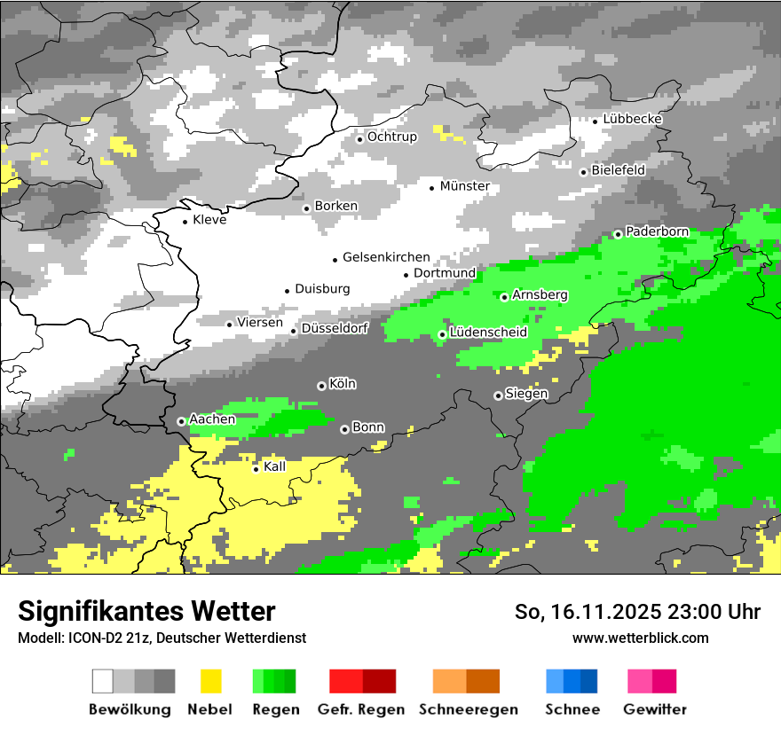 Modellkarten Signifikantes Wetter