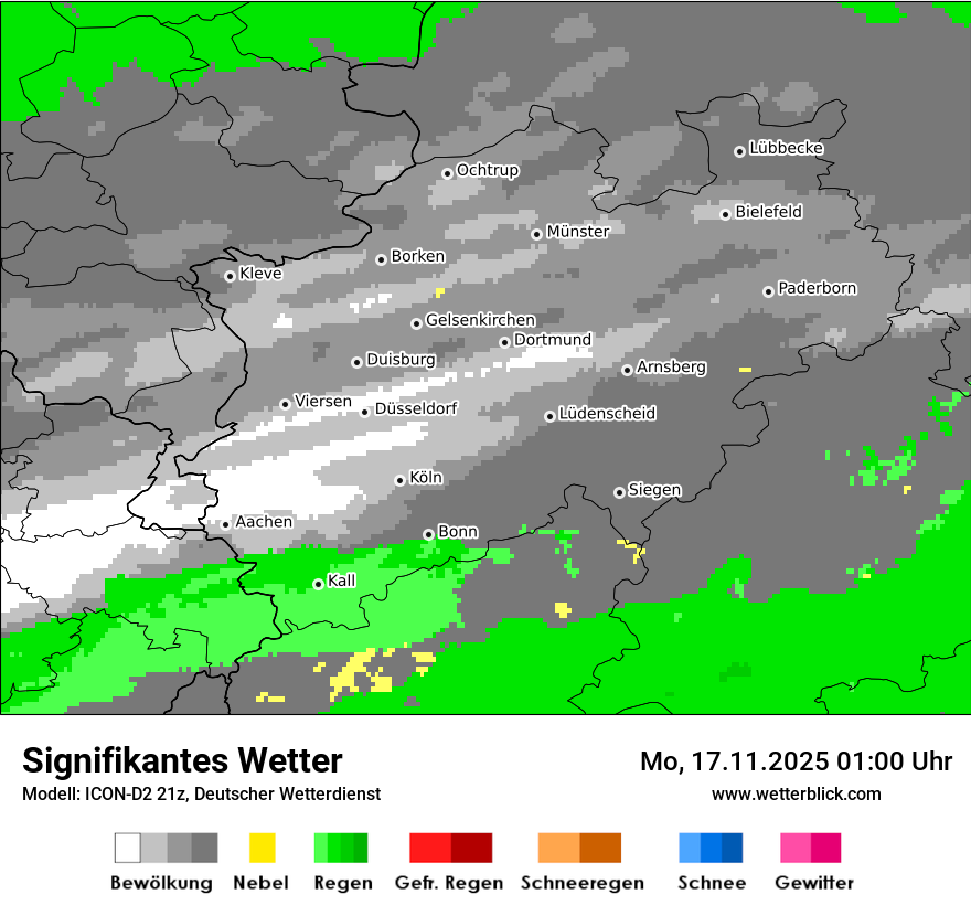 Modellkarten Signifikantes Wetter