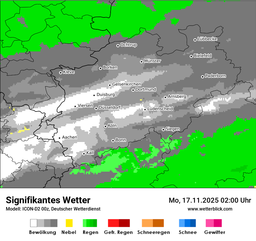 Modellkarten Signifikantes Wetter