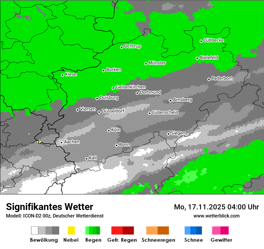 Modellkarten Signifikantes Wetter