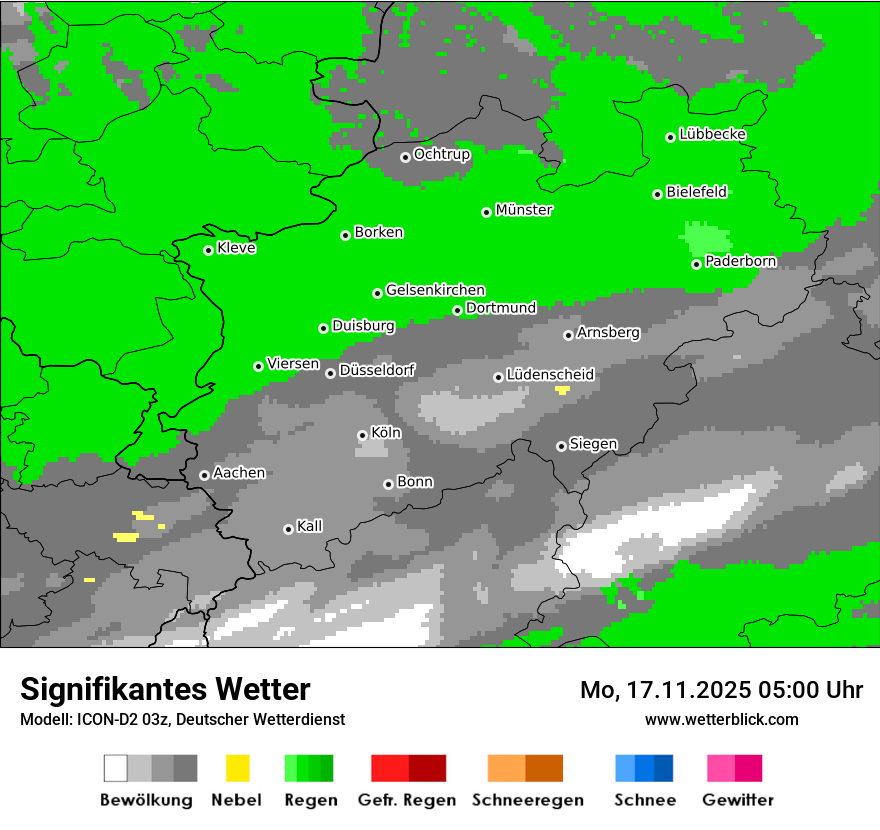 Modellkarten Signifikantes Wetter