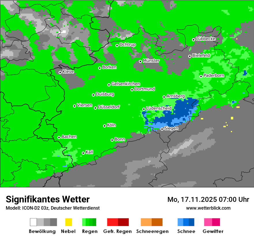 Modellkarten Signifikantes Wetter