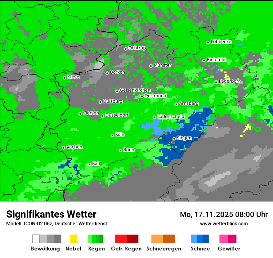 Modellkarten Signifikantes Wetter