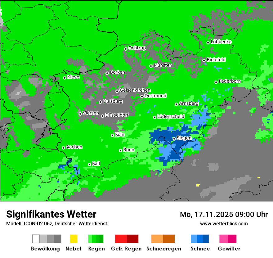 Modellkarten Signifikantes Wetter
