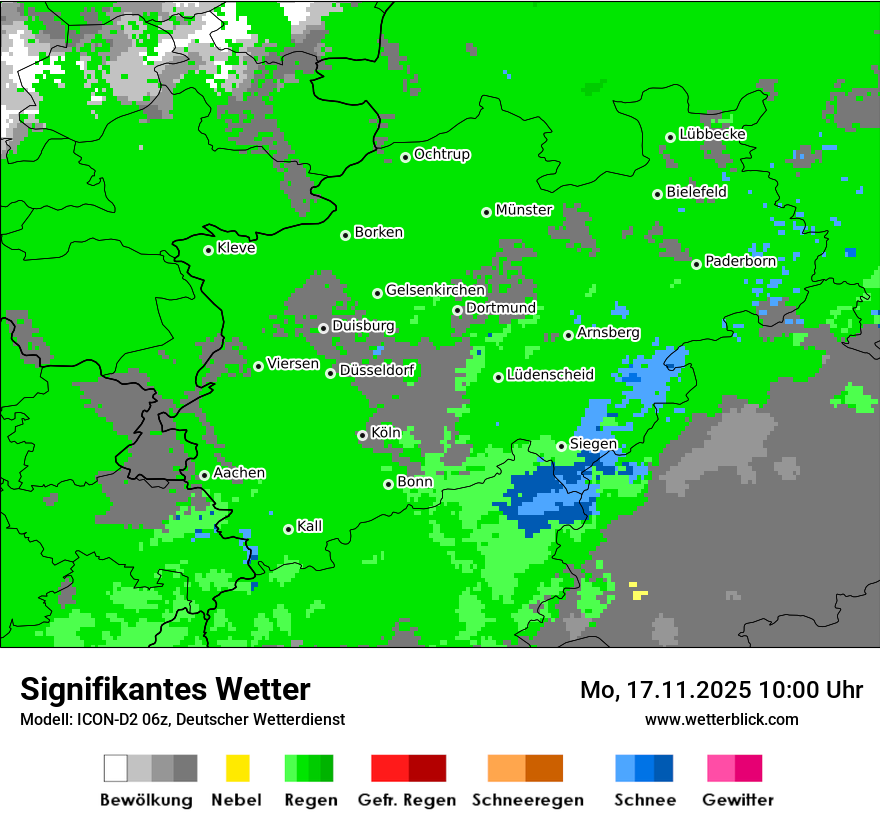 Modellkarten Signifikantes Wetter