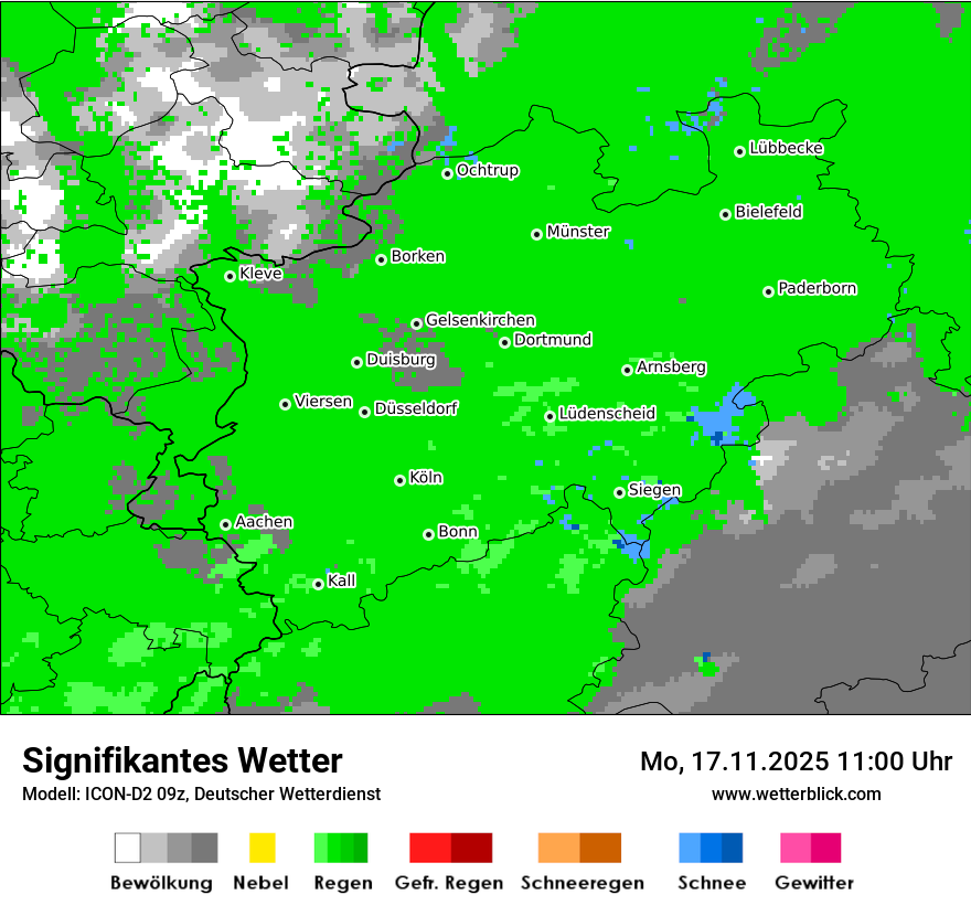 Modellkarten Signifikantes Wetter