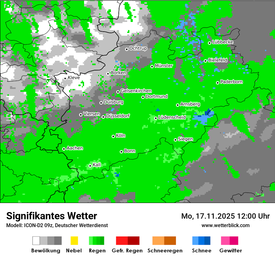 Modellkarten Signifikantes Wetter
