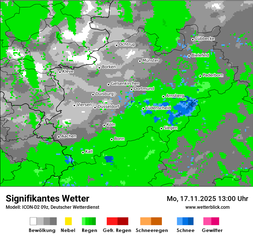 Modellkarten Signifikantes Wetter