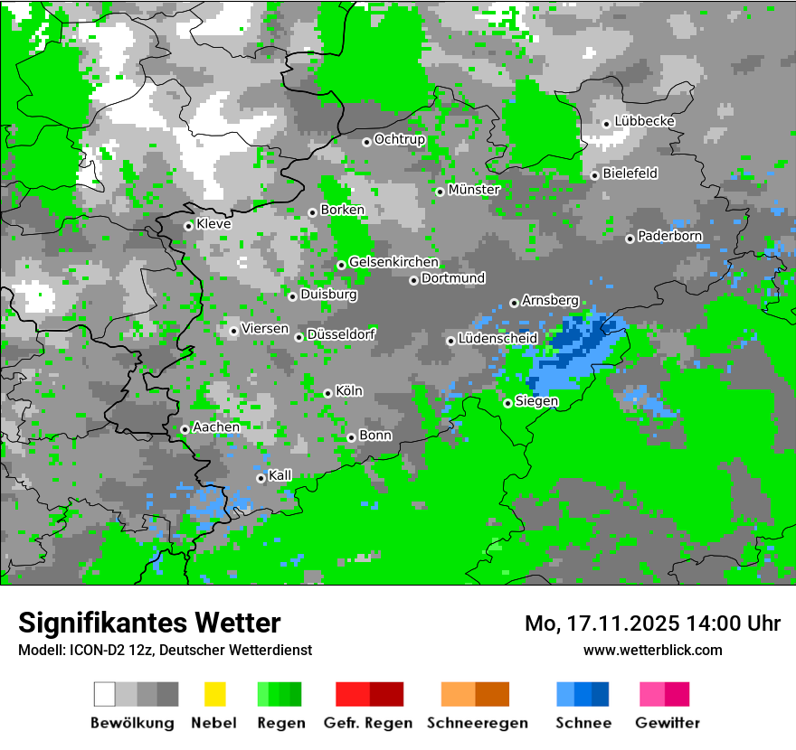Modellkarten Signifikantes Wetter