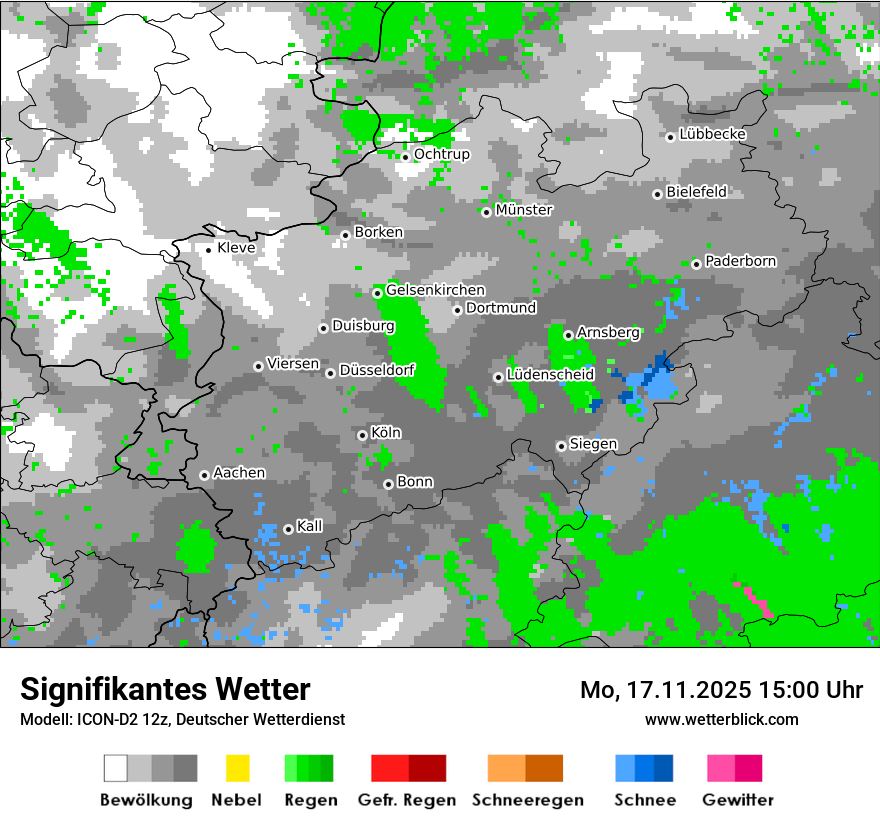 Modellkarten Signifikantes Wetter