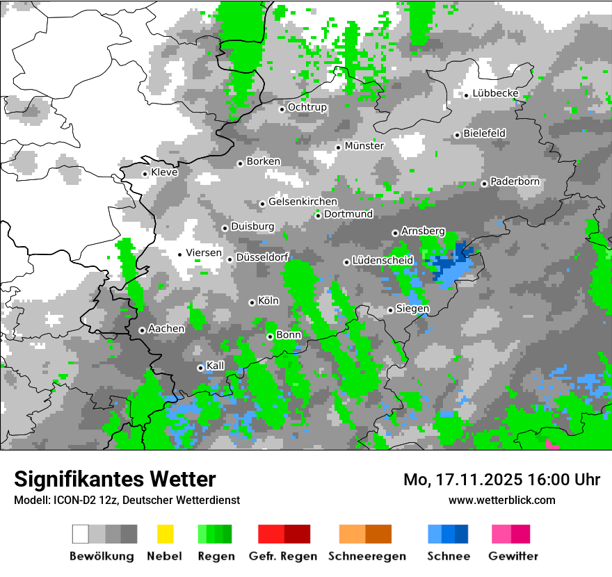 Modellkarten Signifikantes Wetter