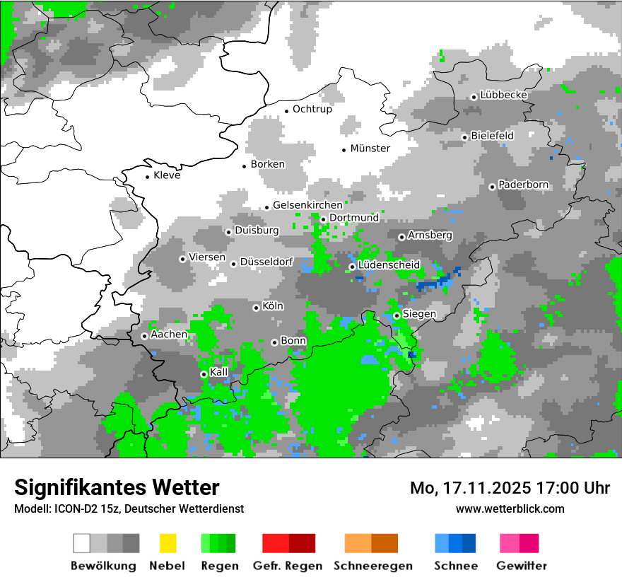 Modellkarten Signifikantes Wetter