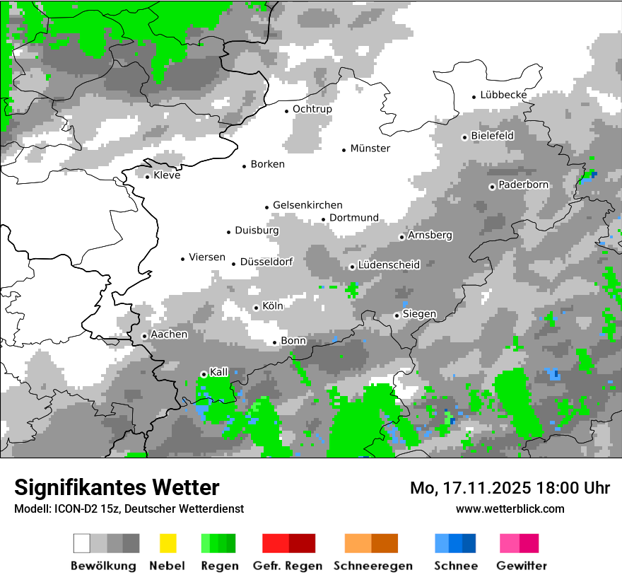 Modellkarten Signifikantes Wetter