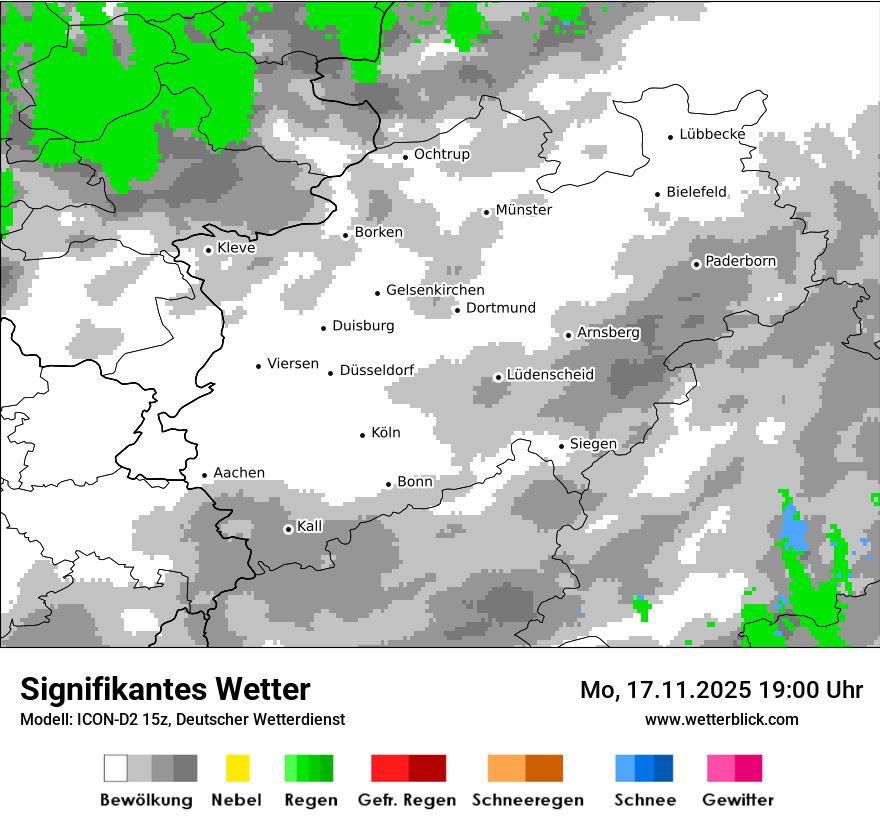 Modellkarten Signifikantes Wetter