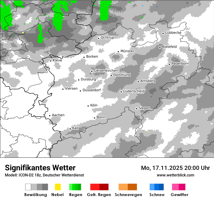 Modellkarten Signifikantes Wetter
