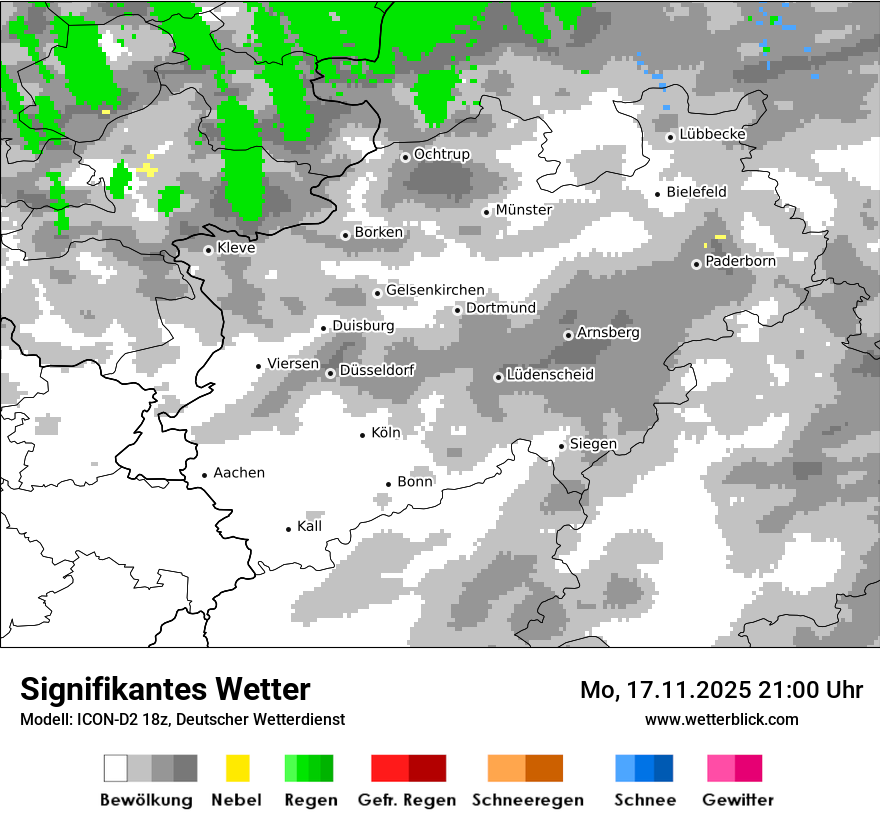 Modellkarten Signifikantes Wetter