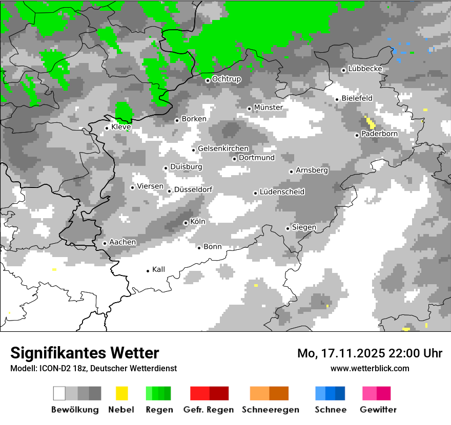 Modellkarten Signifikantes Wetter