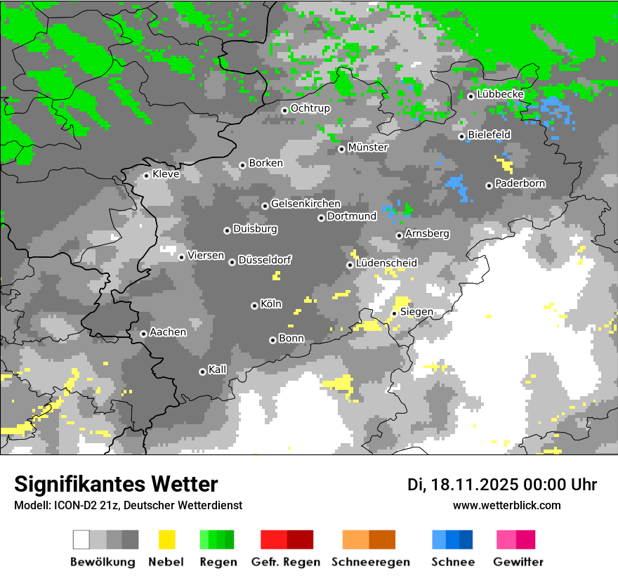 Modellkarten Signifikantes Wetter
