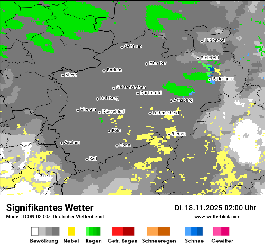 Modellkarten Signifikantes Wetter