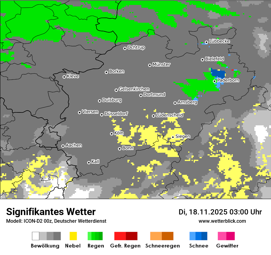 Modellkarten Signifikantes Wetter