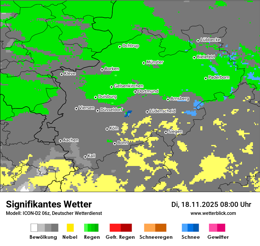 Modellkarten Signifikantes Wetter