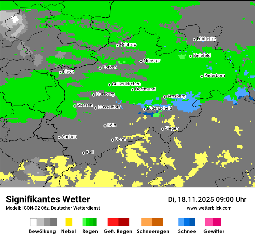 Modellkarten Signifikantes Wetter