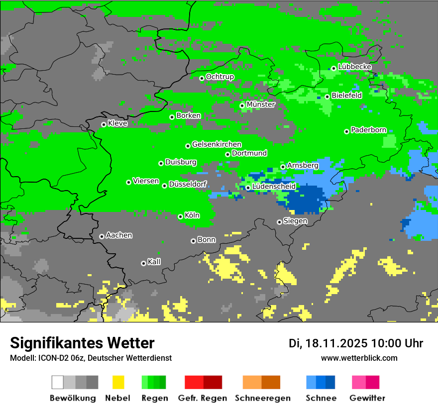 Modellkarten Signifikantes Wetter