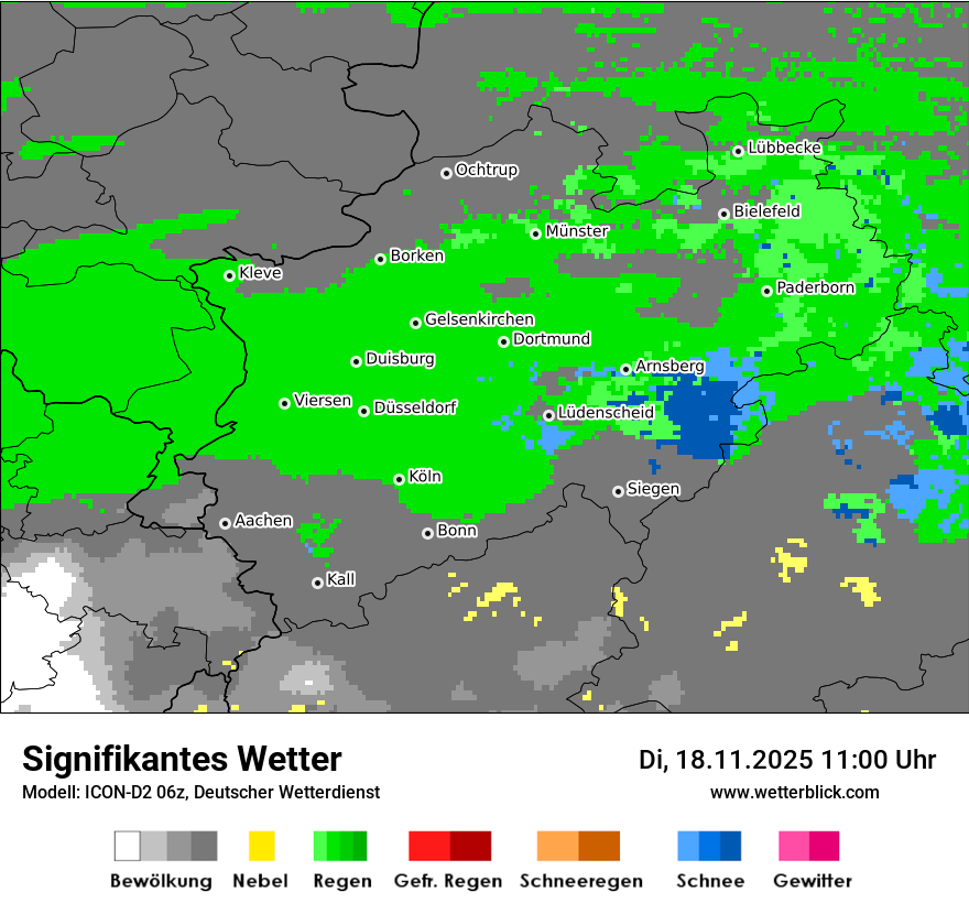 Modellkarten Signifikantes Wetter