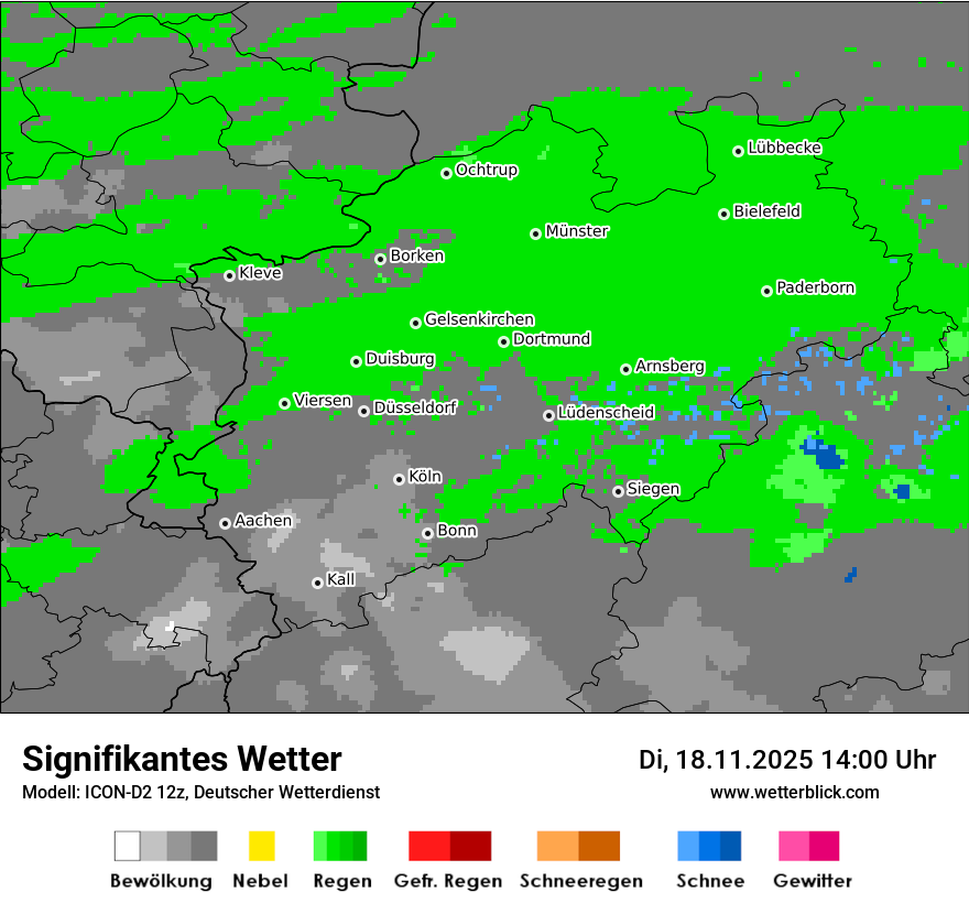 Modellkarten Signifikantes Wetter