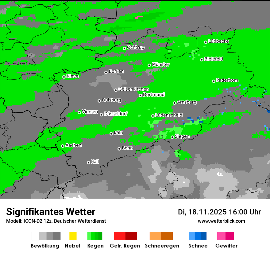 Modellkarten Signifikantes Wetter