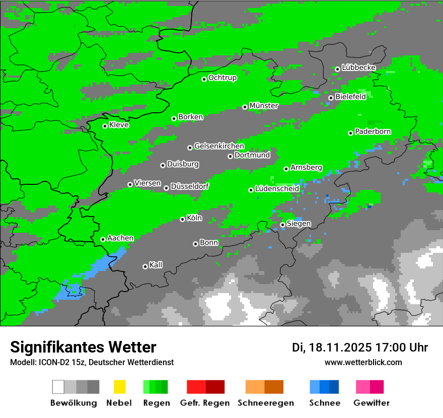 Modellkarten Signifikantes Wetter