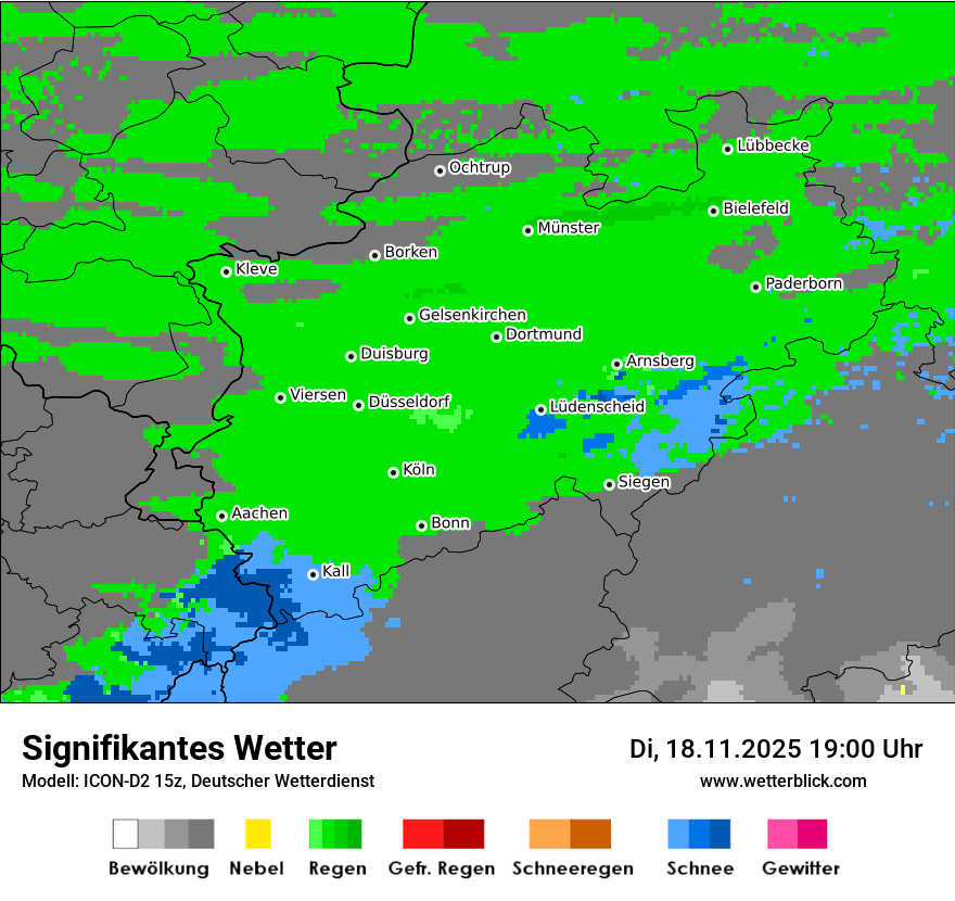 Modellkarten Signifikantes Wetter