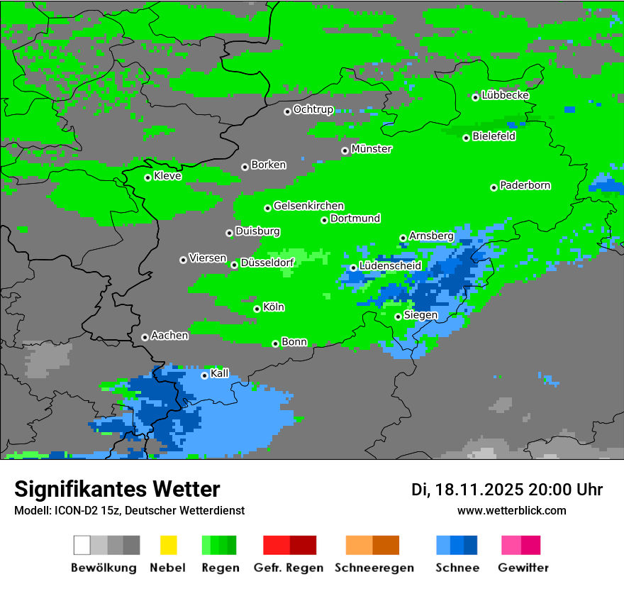 Modellkarten Signifikantes Wetter