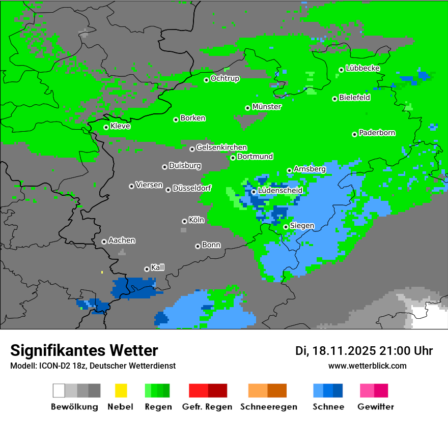 Modellkarten Signifikantes Wetter