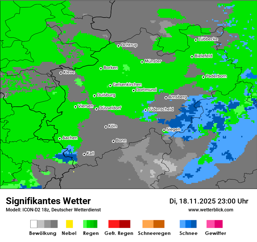 Modellkarten Signifikantes Wetter
